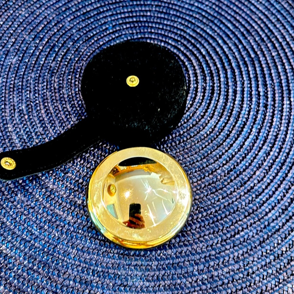 Paloma Picasso gold compact mirror and powder